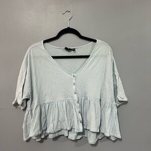 Urban Outfitters Baby Blue Babydoll Top